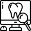Shining tooth icon dental tech